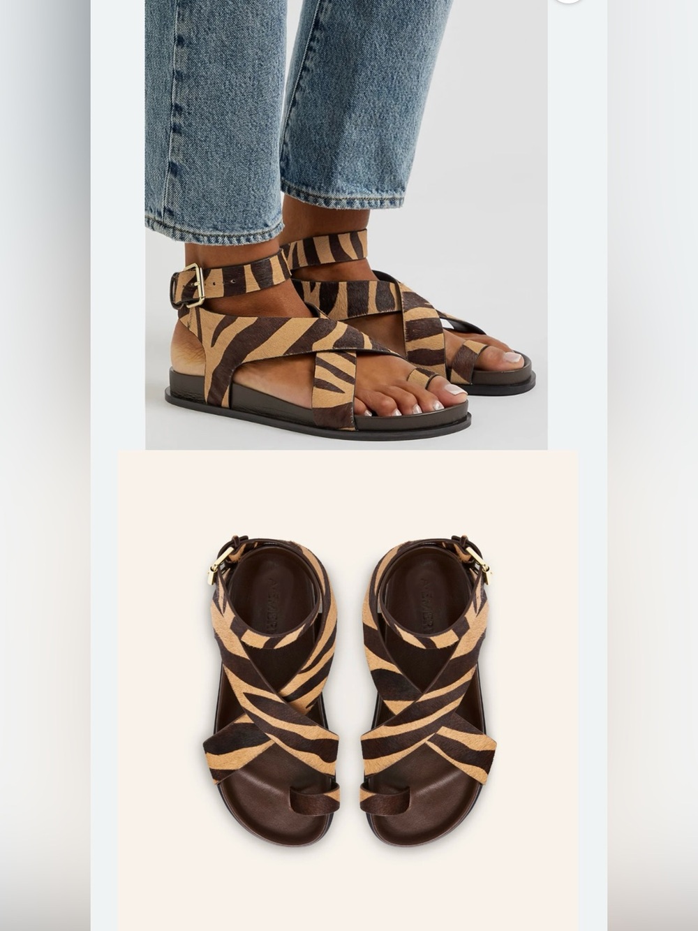 A.Emery calf hair sandals